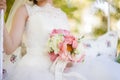 Gentle bridal bouquet in hands Royalty Free Stock Photo