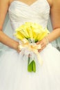 Gentle bridal bouquet in hands