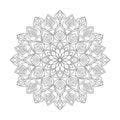 Gentle circles mandala mandala coloring book page for kdp book interior Royalty Free Stock Photo