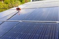 Gentle cleaning of solar modules with water