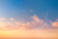 Gentle Colors of Sky Clouds Background at Sunrise time Royalty Free Stock Photo