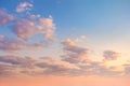 Gentle Colors of Sky Clouds Background at Sunrise time Royalty Free Stock Photo