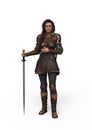 The gentle Female Paladin, 3D Illustration