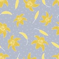 Gentle flower seamless pattern with lilies.