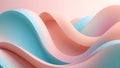 Abstract Ethereal Flow Pastel Wave Forms Fluid Coral Serenity Royalty Free Stock Photo