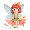 Gentle and graceful fairy illustration Royalty Free Stock Photo