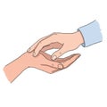 Gentle Hands Offering Comfort and Support Royalty Free Stock Photo