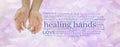 Gentle Healer`s Hands Word Cloud Royalty Free Stock Photo