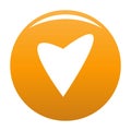 Gentle heart icon orange