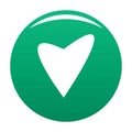 Gentle heart icon vector green Royalty Free Stock Photo