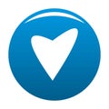 Gentle heart icon vector blue