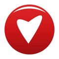 Gentle heart icon vector red