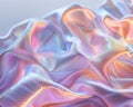 Gentle holographic waves with soft pastel luminosity. AI generated