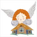 A gentle kind angel protects the house