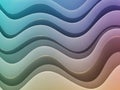 Gentle layered waves in muted pastel tones of blue grey and peach creating a soft gradient background with subtle shadows and Royalty Free Stock Photo