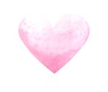 gentle and light pink watercolor heart in a romantic mood