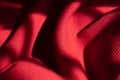 Gentle Light on Red Knit Fabric Royalty Free Stock Photo