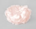 Gentle liquid cosmetic cream with elements splash in the pastel pink or pearl colors on grey background