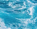 gentle ocean waves in the blue tropical sea Royalty Free Stock Photo