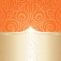 Gentle orange wedding floral background