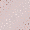 A gentle pattern with brush strokes and imitation of rose gold Royalty Free Stock Photo