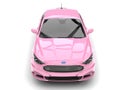 Gentle pink Ford Mondeo 2015 - 2018 model - front view top down view