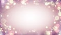 Gentle pink frame of bokeh lights. Abstract background