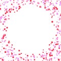 Gentle pink to red color abstract confetti background Royalty Free Stock Photo