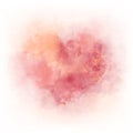 Gentle pink watercolor heart - romantic ald love symbol Royalty Free Stock Photo