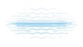 Gentle Rippling Water Surface, Clear Transparent Wave Element, vector design Generative AI Royalty Free Stock Photo