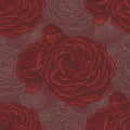 Gentle seamless pattern with colored roses Royalty Free Stock Photo