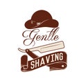 Gentle Shaving. vintage label.