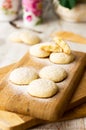 Gentle shortbread tea biscuits. Royalty Free Stock Photo