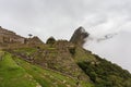 Gentle slope with stone terraces in the Inca city