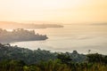Gentle and soft yellow light at dawn over Lake Victoria Royalty Free Stock Photo
