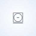 Gentle spin and drying at medium temperature, vector best gray line icon Royalty Free Stock Photo