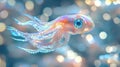 Enchanted Octopus: A Digital Dive into Luminescent Depths Royalty Free Stock Photo