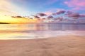 Gentle sunset above ocean, beautiful tropical clouds Royalty Free Stock Photo