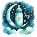 Dream Big, Little One - Baby Bottle and Night Sky