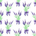 Gentle watercolor floral lavender seamless. Hand painting. Watercolor. Seamless pattern for fabric, paper and other