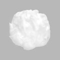 Gentle white cosmetic cream on gray background