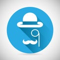 Gentleman Accessories Symbol Bowler Hat Monocle Royalty Free Stock Photo