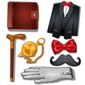 Gentleman aristocrat clothing and accessories Royalty Free Stock Photo