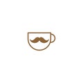 Gentleman Coffee graphic design template simple illustration