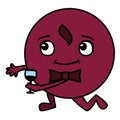 Gentleman emoticon with bowtie and wine cup