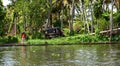 An gentleman fishing on the back waters