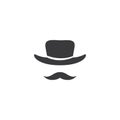 Gentleman hat and mustache