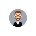 gentleman hipster worker avatar Royalty Free Stock Photo