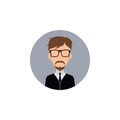 gentleman hipster worker avatar Royalty Free Stock Photo