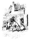 A Gentleman on Horseback, vintage illustration